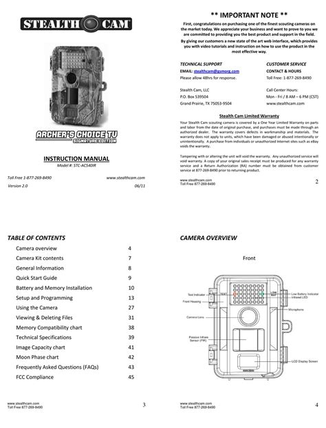 stealth cam instructions